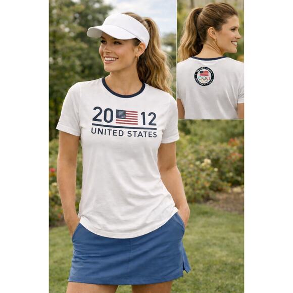 Ralph Lauren Tops - Ralph Lauren Women White T Shirt  Sz XL USA  2012 Olympic team Graphic t-shirt